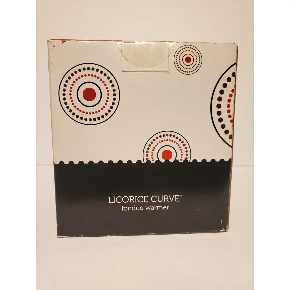 Velata Licorice Curve Fondue Warmer Model 3100-10035 NIB